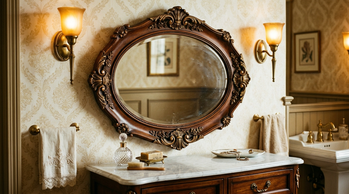 Match the oval shape with curved faucets